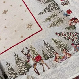 Gobelinový obrus Mikuláš a Sane kruh 165cm