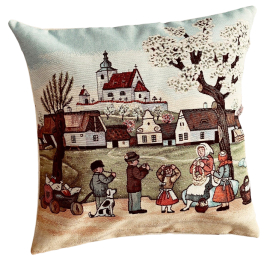 Obliečka na vankúš Jar v dedine  45x45cm