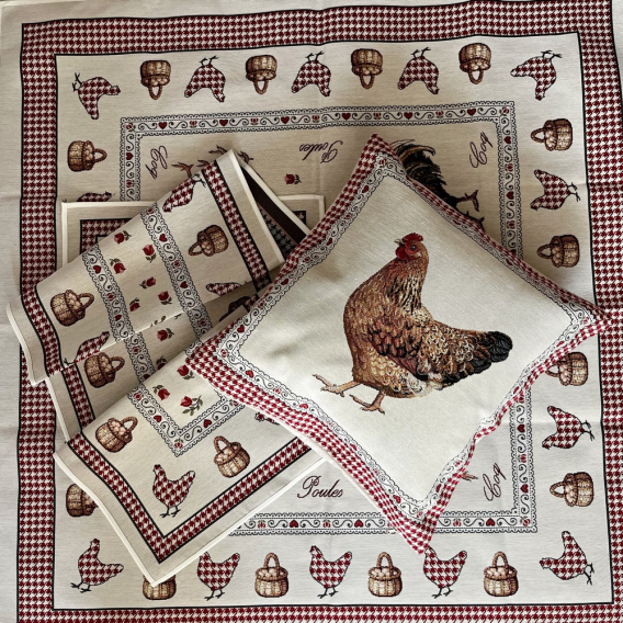 Povlak Slepice 45x45cm