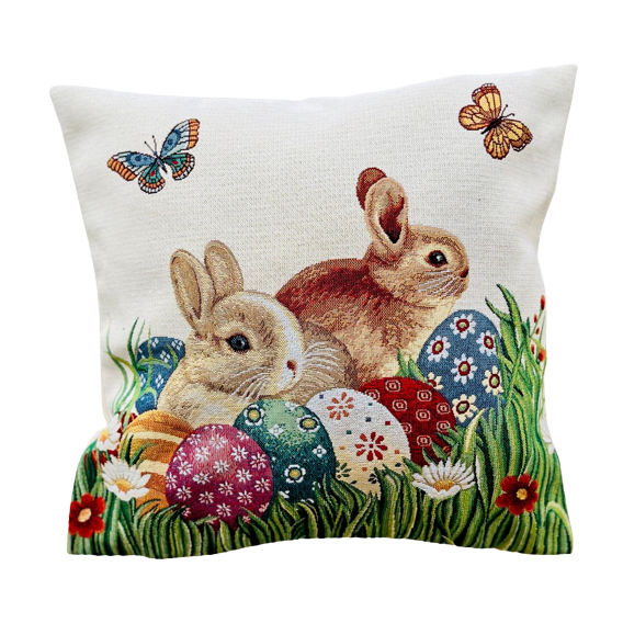 Gobelínová obliečka Zajačik na luke 45x45cm