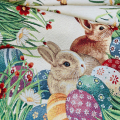Gobelínový veľkonočný obrus Zajačik na lúke 100x100cm