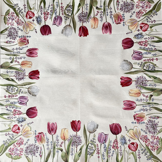 Gobelínový obrus Tulipány 100x100cm