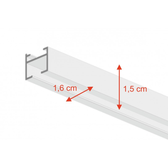 Koľajnička hliníková jednoradová