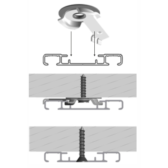Koľajnička hliníková dvojradová