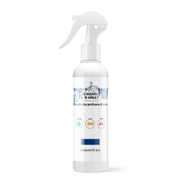 Sprej na textil vôňa Modrý diamant - Kvetinový nádych z orchidey, konvalinky a zelených esencií s bielym pižmom