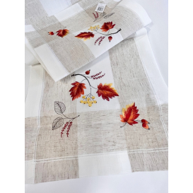 Obrus vyšívaný Jesenný  listy  5146 40x160cm