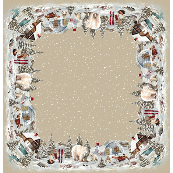 Gobelínový obrus Ledový medvěd 100x100cm