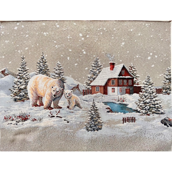 Gobelínový obrus Ľadový medveď 100x100cm