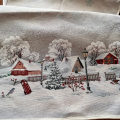 Gobelínový obrus Zima ve věsnici 40x100cm