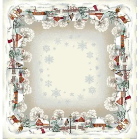 Gobelínový obrus Zima ve věsnici 140x140cm