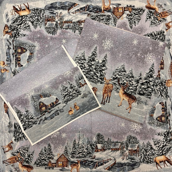 Obliečka na vankúš  Zima v lese 2 45x45cm