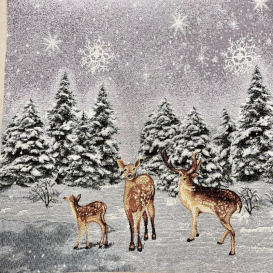 Obliečka na vankúš  Zima v lese 2 45x45cm