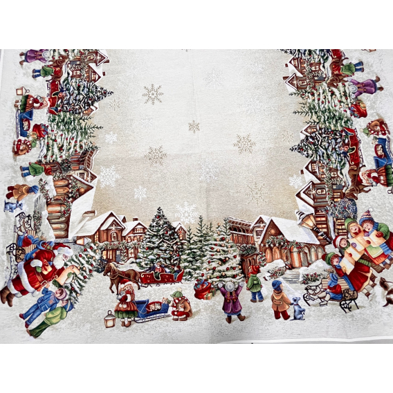 Gobelinový obrus Mikuláš v meste 2 140x240cm
