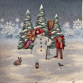 Povlak Stavaní sněhuláka 45x45cm