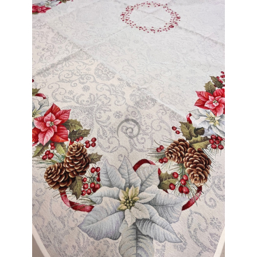 Gobelinový obrus Vianočná ruža 3 100x100cm