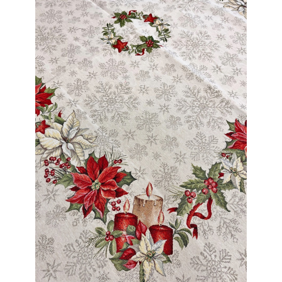 Gobelínový obrus Vianočná ruža 4 120x140cm