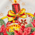 Vianočný obrus teflónový sviečky červené 140x180cm