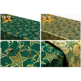 Oboustranný teflonový ubrus Štedrý večer zeleno/zlatý