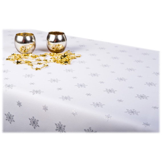 Vianočný obojstranný teflónový obrus Vločky