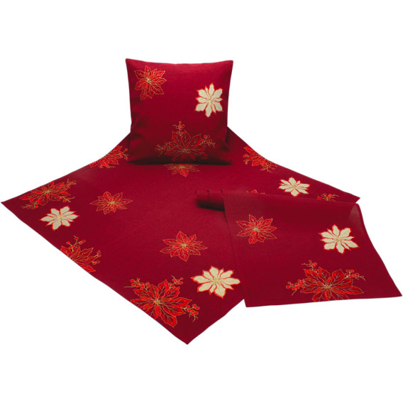 Vianočný vyšívaný obrus biely 5132