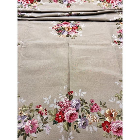 Gobelínový obrus Ružový sad mokka 100x100cm