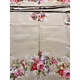 Gobelínový obrus Ružový sad mokka 140x280cm