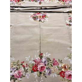 Gobelínový  ubrus Růžový sad mokka 140x280cm