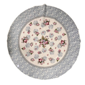 Gobelínový obrus Romantické kvety sivé kruh 165cm