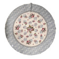 Gobelínový  ubrus Romantické ruže šedé kruh 165cm