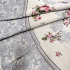 Gobelínový  ubrus Romantické květy šedé kruh 165cm