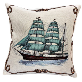 Gobelínová obliečka Námorník/loď 45x45