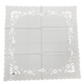 Vyšívaný obrus biely s bielou výšivkou 5194 85x85cm