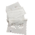Vyšívaný ubrus bíly s bílou výšivkou 5194 40x160cm
