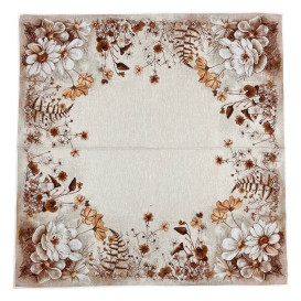Gobelínový obrus Hnedé kvety 100x100cm