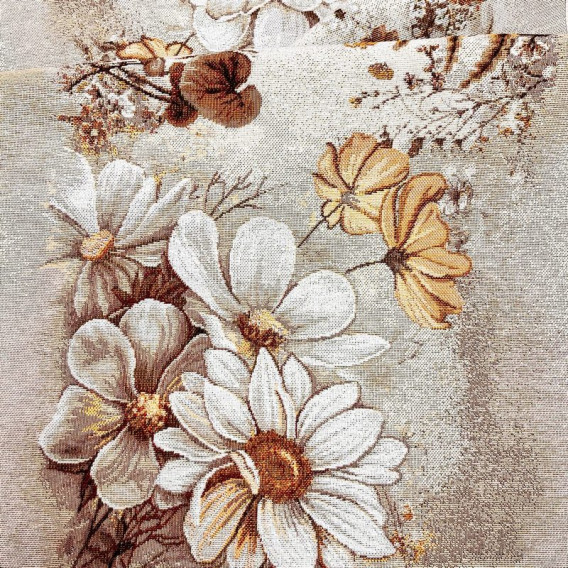 Gobelínový obrus Hnedé kvety 40x100cm