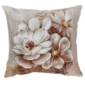 Gobelínová obliečka hnedé kvety 45x45