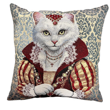 Gobelínová obliečka mačka/kráľovná 45x45