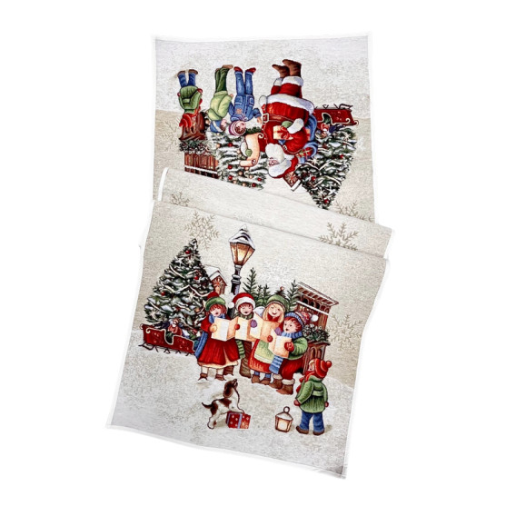 Gobelinový obrus Mikuláš v meste 2 45x140cm