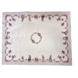 Gobelínový veľkonočný obrus Zajačiky 140x180cm