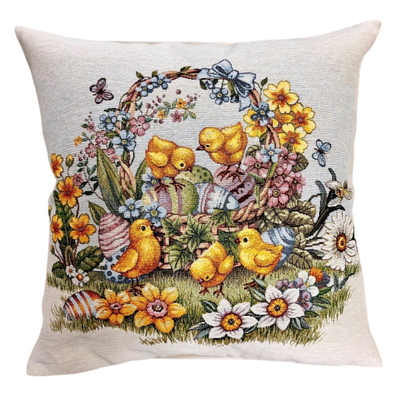 Gobelínová obliečka Hravé kuriatka  45x45cm