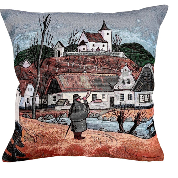 Obliečka na vankúš Večer na dedine   45x45cm