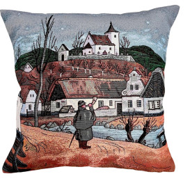 Obliečka na vankúš Večer na dedine   45x45cm