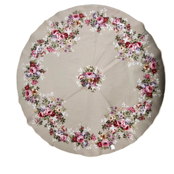 Gobelínový obrus Ružový sad mokka 100x100cm