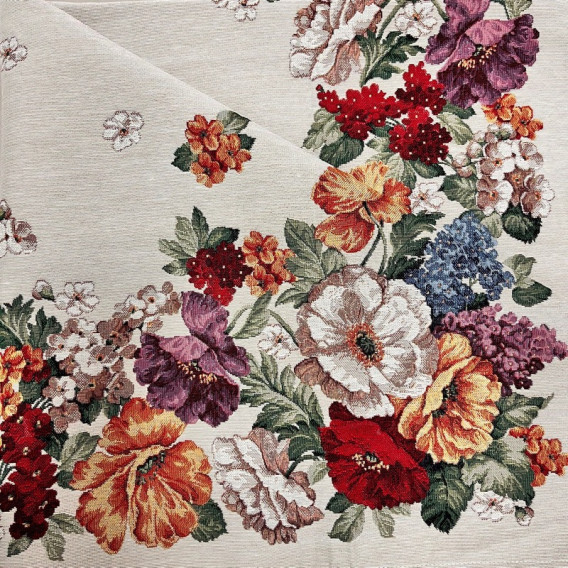 Gobelínový obrus Farebné kvety 100x100cm