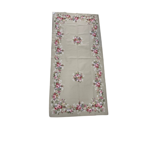 Gobelínový obrus Ružový sad mokka 100x100cm