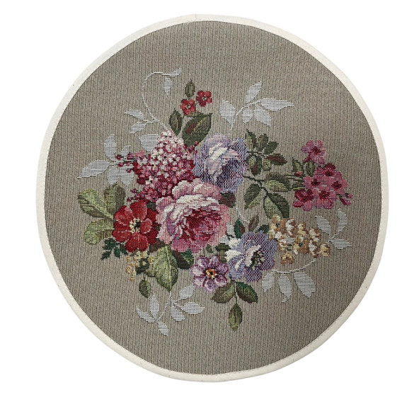 Gobelínový obrus Ružový sad mokka kruh 27cm