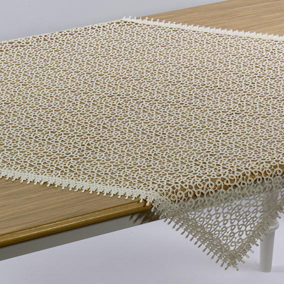 Krajkový ubrus béžový 058