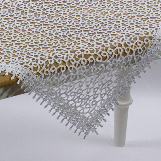 Krajkový obrus biely 058