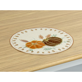 Jesenný vyšívaný obrus 5298 kruh 30cm