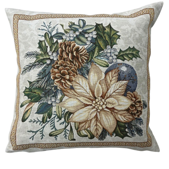 Vianočný gobelínový obrus Vianočná ruža zlatá